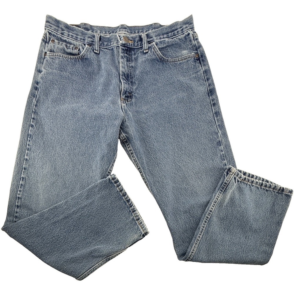 Wrangler Relaxed Fit Jeans Mens‎ 36x32 Light Wash Workwear Denim